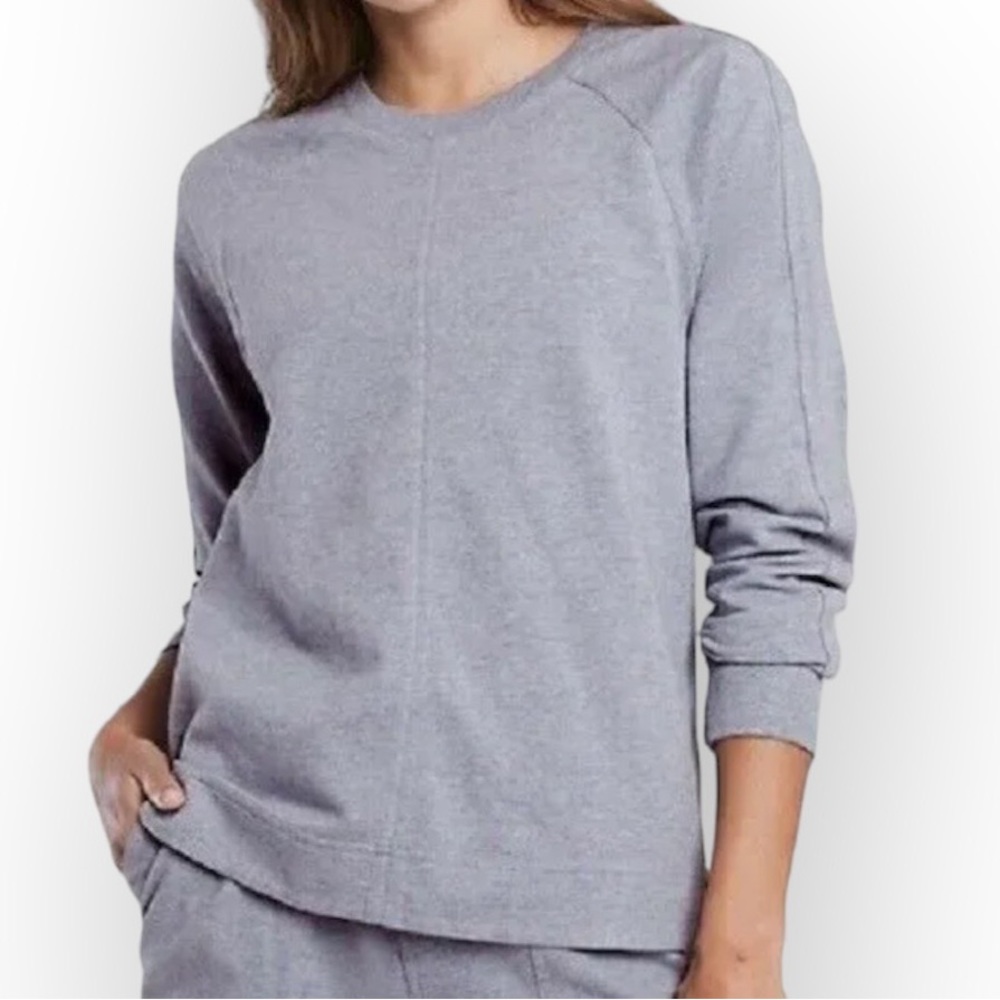 Athleta Blue Heather Farallon Swing Sweatshirt Top size XS